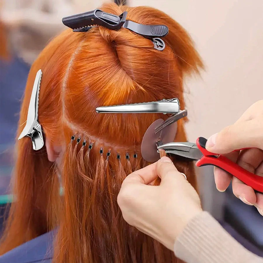 Ensemble d'anneaux de cheveux en Micro Silicone, 1000 pièces