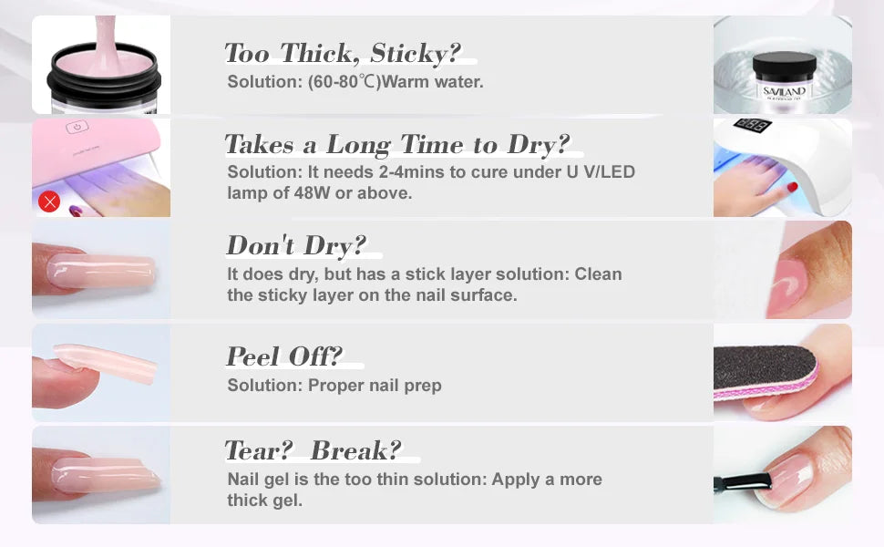 Saviland numéro 1 des ventes gel uv 100g, blanc nude, rose…