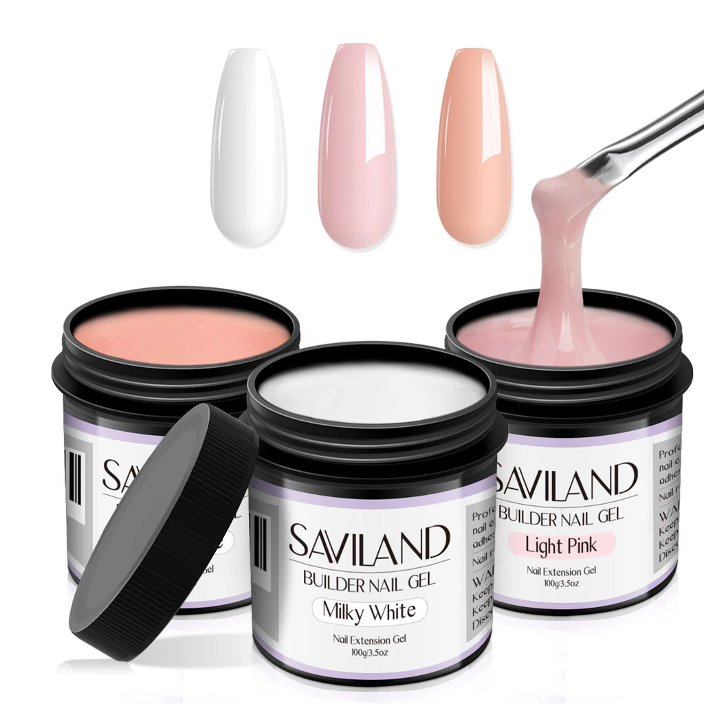 Saviland numéro 1 des ventes gel uv 100g, blanc nude, rose…