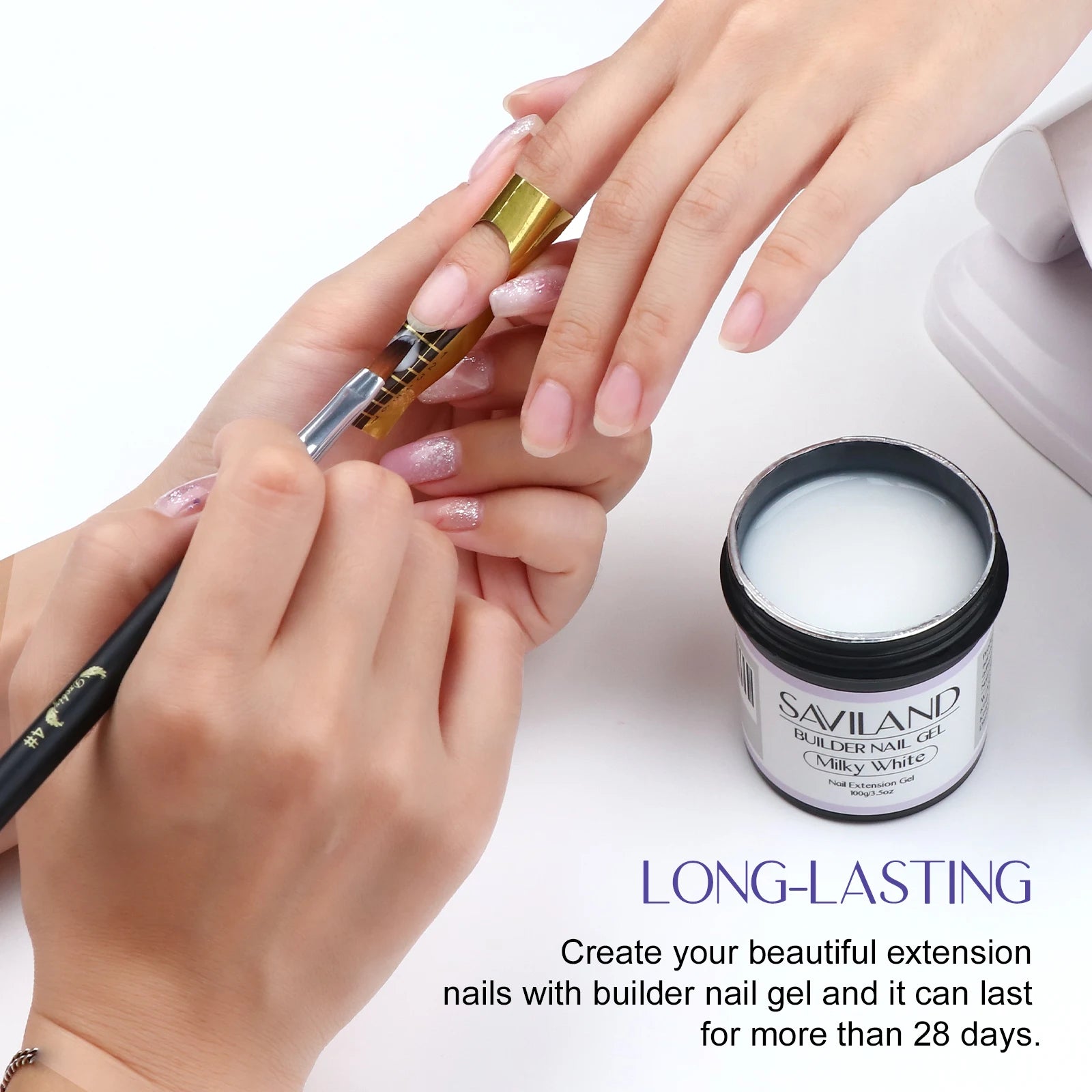 Saviland numéro 1 des ventes gel uv 100g, blanc nude, rose…