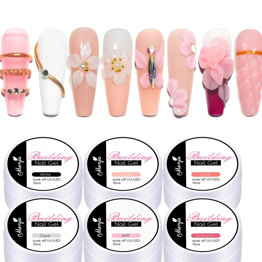 Gel transparent avec 5/15ml, façonnage/sculpture 3D UV/LED