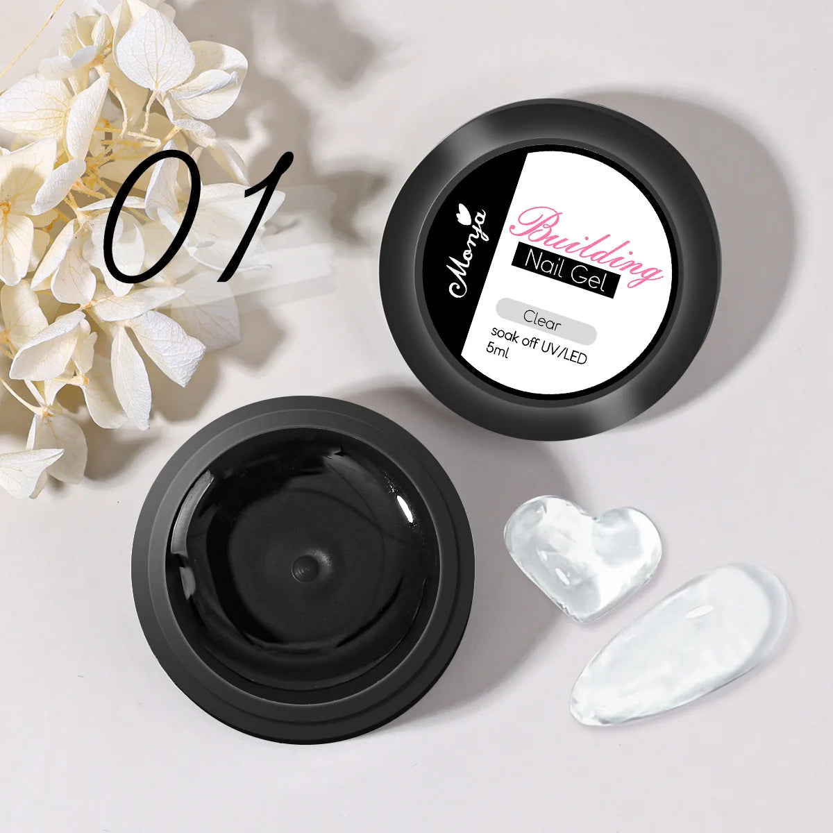 Gel transparent avec 5/15ml, façonnage/sculpture 3D UV/LED