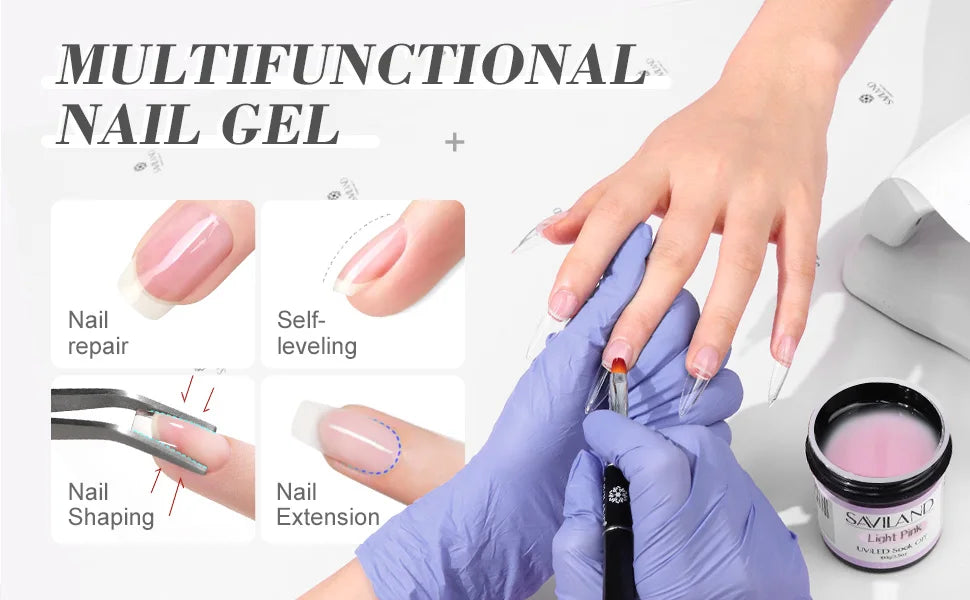 Saviland numéro 1 des ventes gel uv 100g, blanc nude, rose…