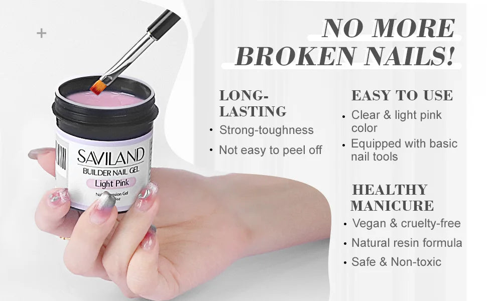 Saviland numéro 1 des ventes gel uv 100g, blanc nude, rose…